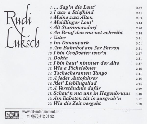 Rudi Luksch, Rudi Stäger, CD Serie