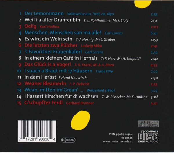 Adi Hirschal, Kaisermühlenblues, modernes Wienerlied, CD