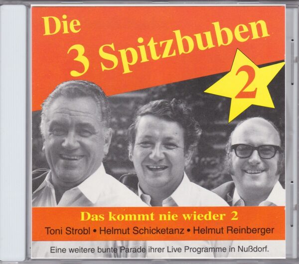 Spitzbuben, Das kommt nie wieder, lustig, Toni Strobl, Helmut Reinberger, Helmut Schicketanz, CD
