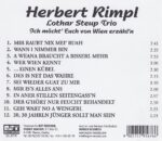 Herbert Rimpl, Lothar Steup Trio, Wienerlied, CD