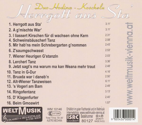 Karl Hodina, Rudi Koschelu, Wienerlied, CD