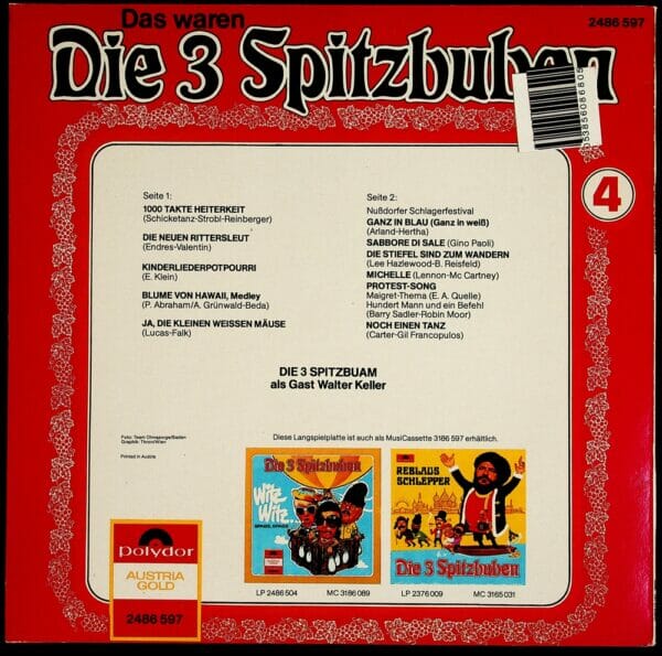 Spitzbuam, Spitzbuben, Walter Keller, Strobl, Reinberger, Kandera, Schallplatte, Vinyl