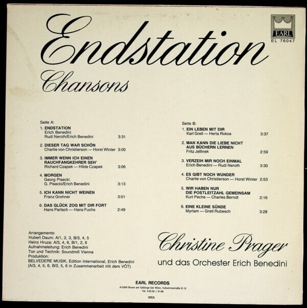 Christl, Christine, Prager, Schallplatte, Vinyl