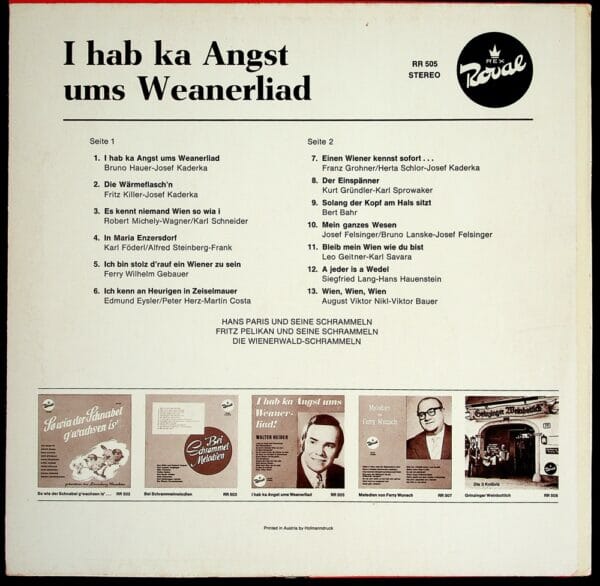 Wienerlied, Schallplatte, Vinyl