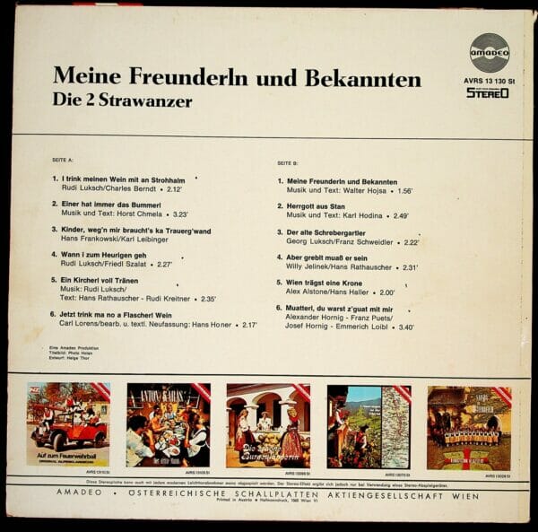 Wienerlied, 2 Strawanzer, Schallplatte, Vinyl