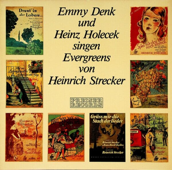 Emmy Denk, Heinz Holecek, Heinz Hruza, Casino Baumgarten, Evergreens, Wienerlied, Strecker, Schallplatte, Vinyl
