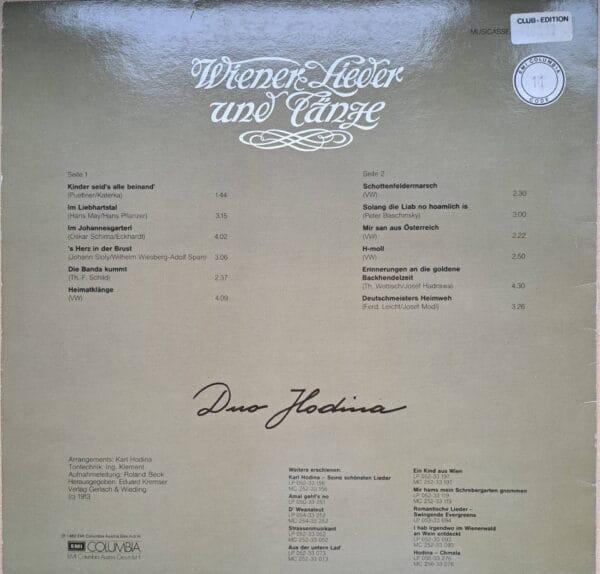 LP: Duo Hodina- Wiener Lieder und Tänze – Bild 2