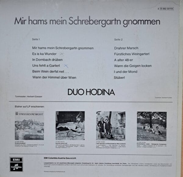 LP: Duo Hodina- Mir hams mein Schrebergartn gnommen – Bild 2