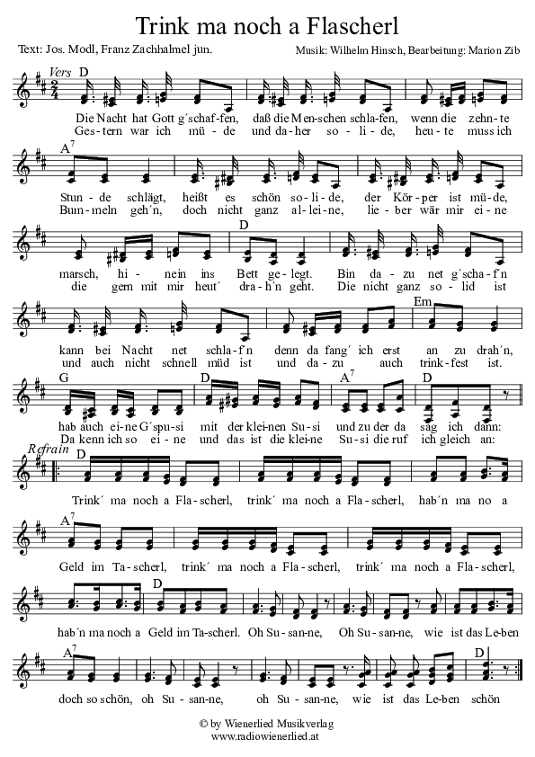 Trinkn ma noch a Flascherl