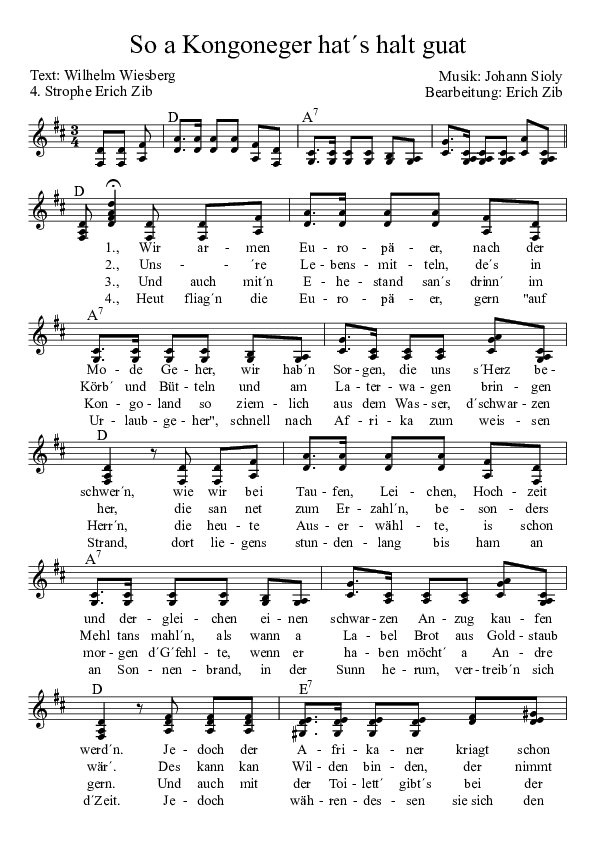 So a Kongoneger hats halt guat