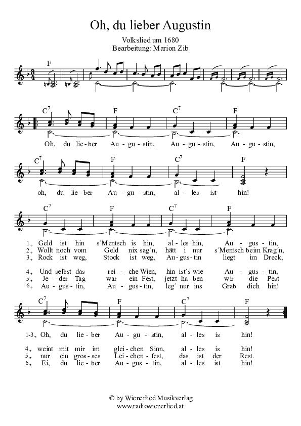 Oh Du lieber Augustin