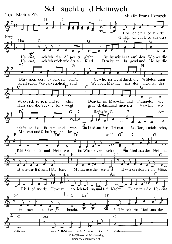 Sehnsucht und Heimweh